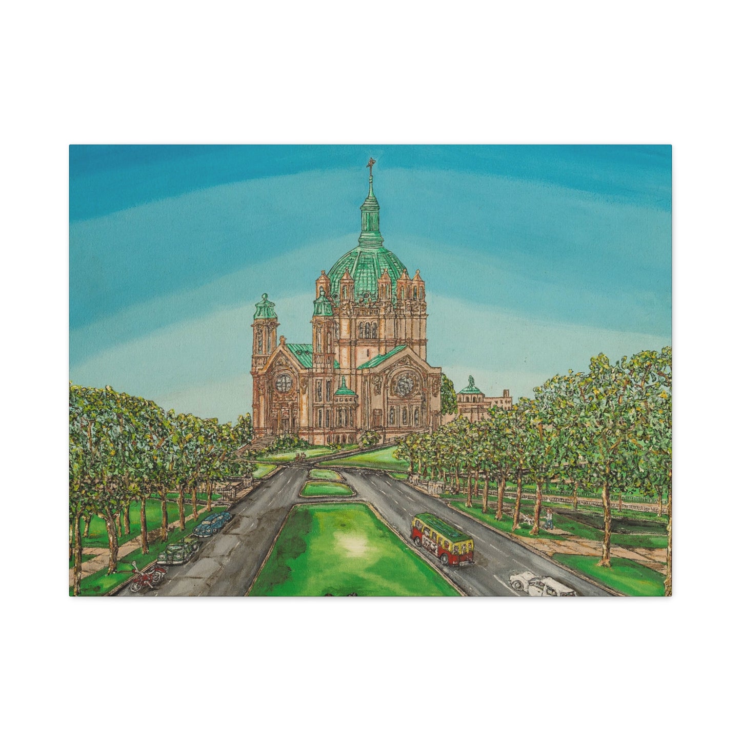 Stretched Matte Canvas Print of St. Paul Cathedral