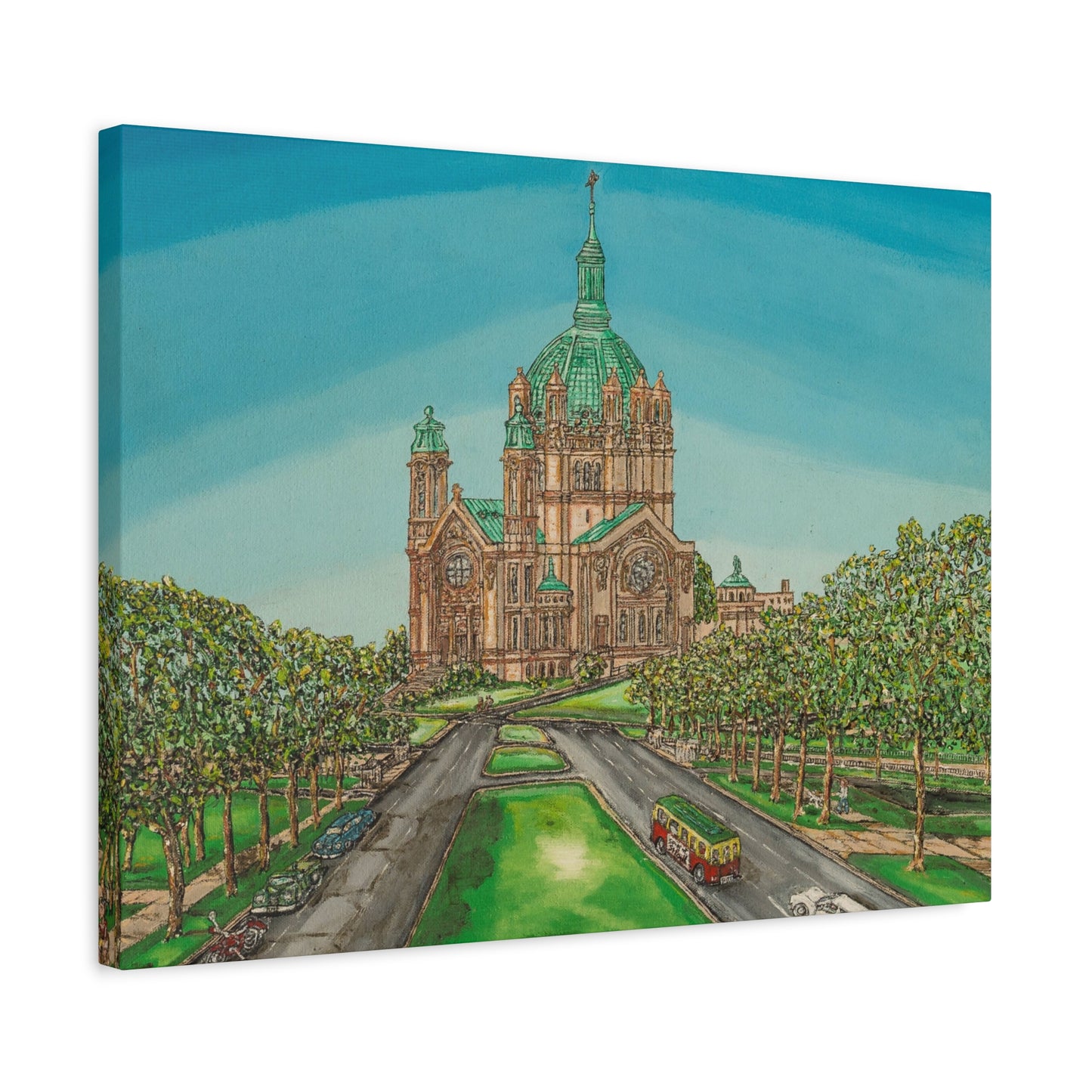 Stretched Matte Canvas Print of St. Paul Cathedral