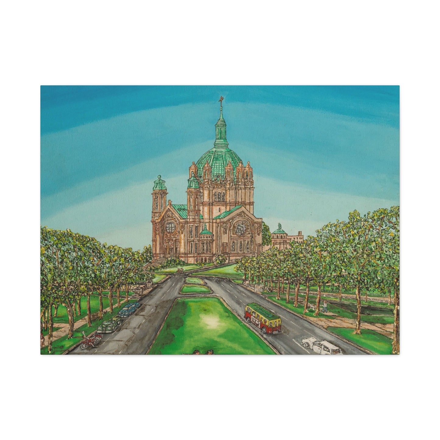 Stretched Matte Canvas Print of St. Paul Cathedral