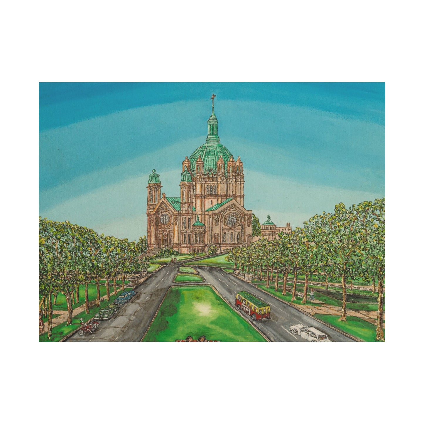 Stretched Matte Canvas Print of St. Paul Cathedral