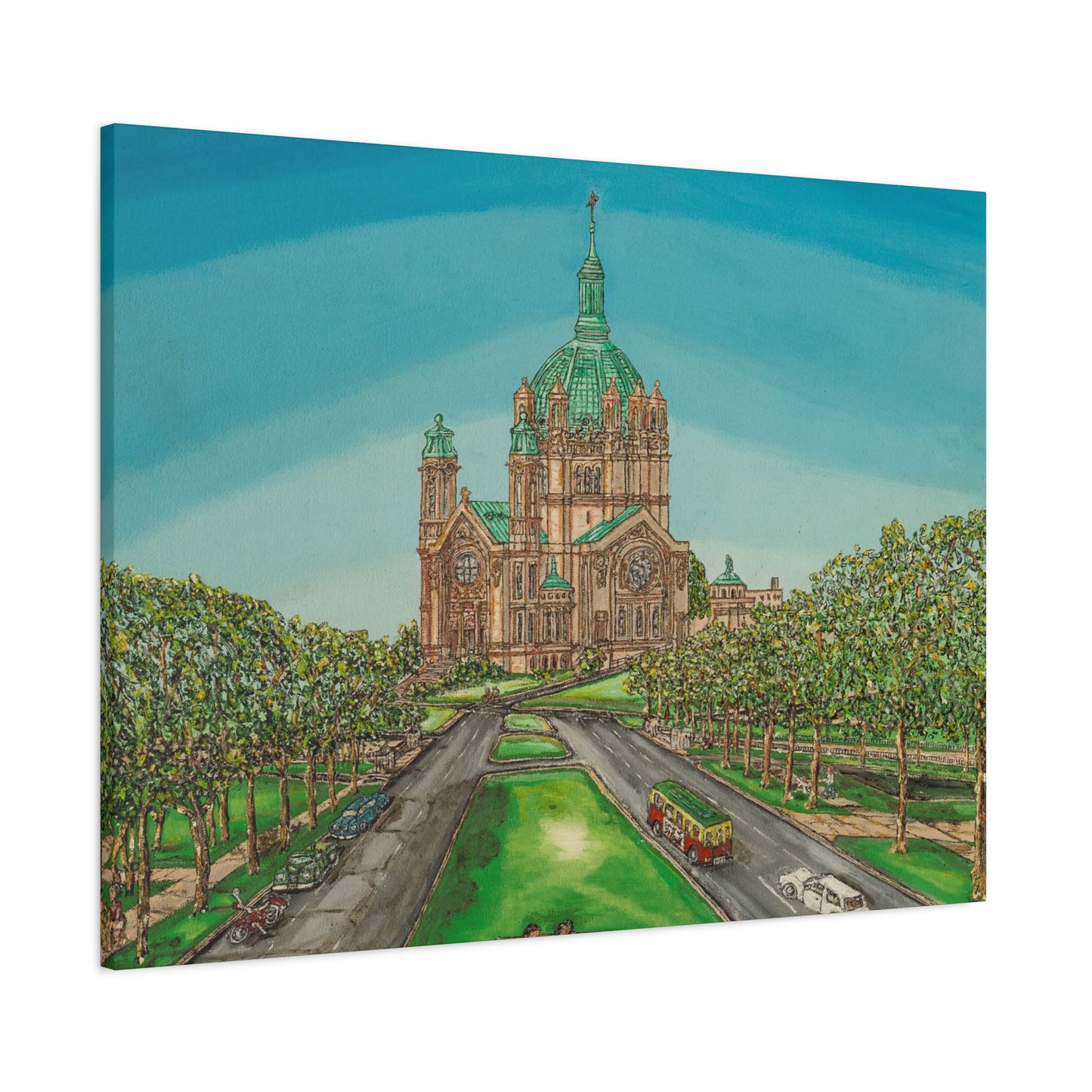 Stretched Matte Canvas Print of St. Paul Cathedral