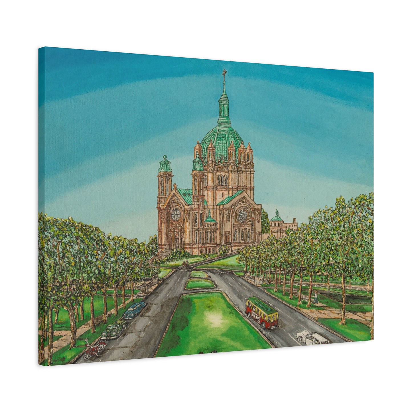 Stretched Matte Canvas Print of St. Paul Cathedral