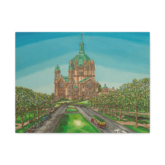 Stretched Matte Canvas Print of St. Paul Cathedral